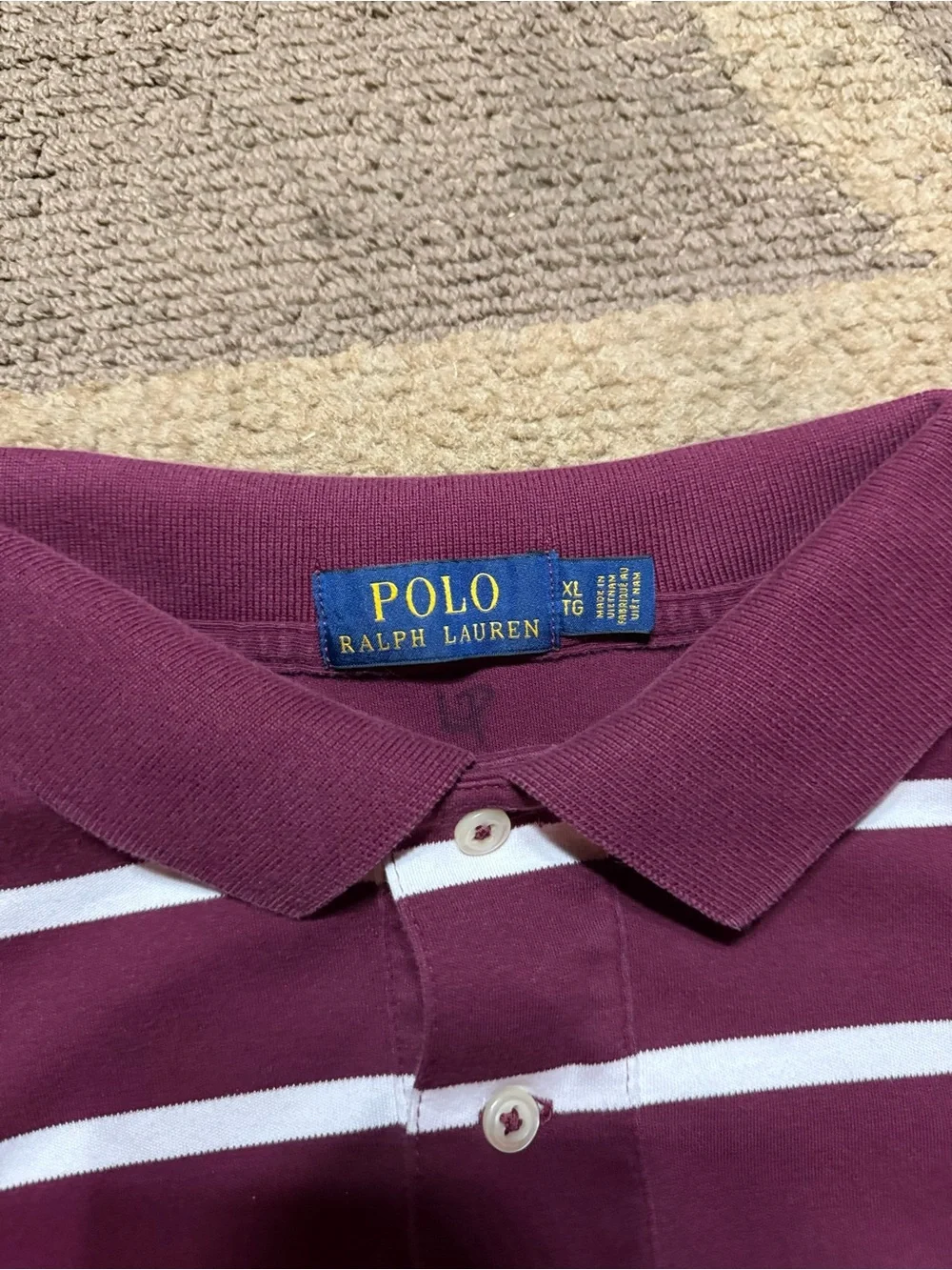 Polo Ralph Lauren Striped Polo Shirt Size XL